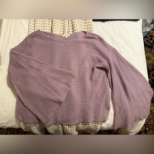 Nordstrom Lavender V-Neck Sweater